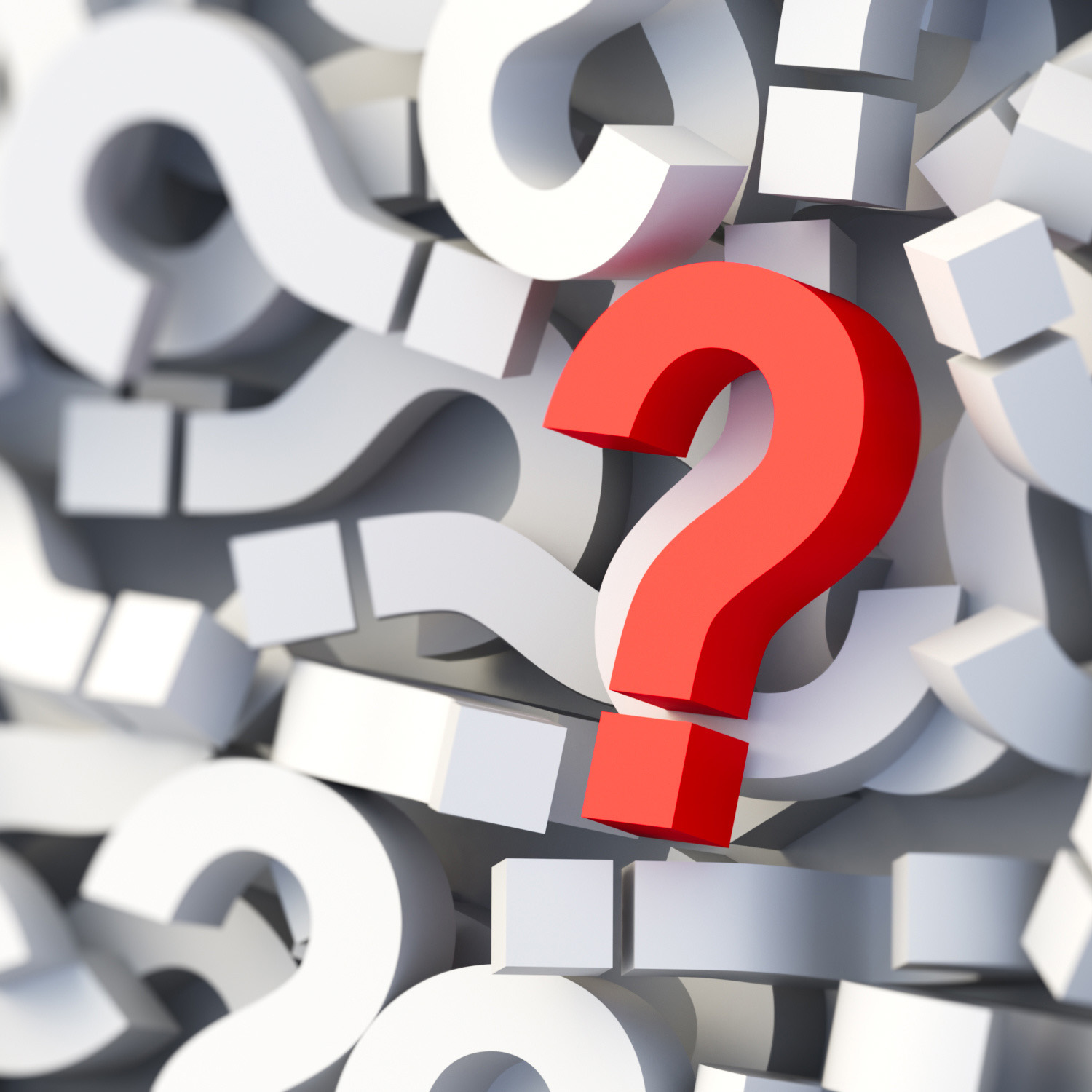 Stack of question marks